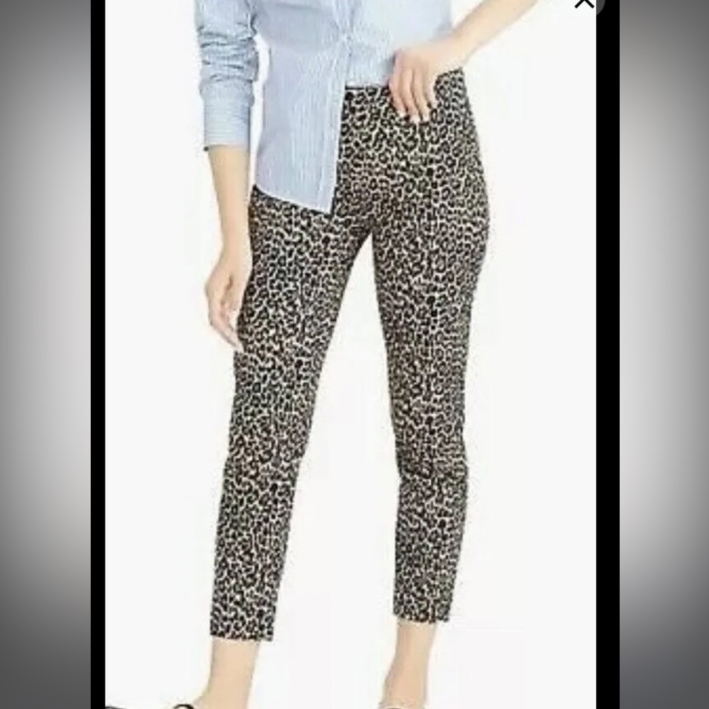 J crew Winnie pant size 4 leopard print